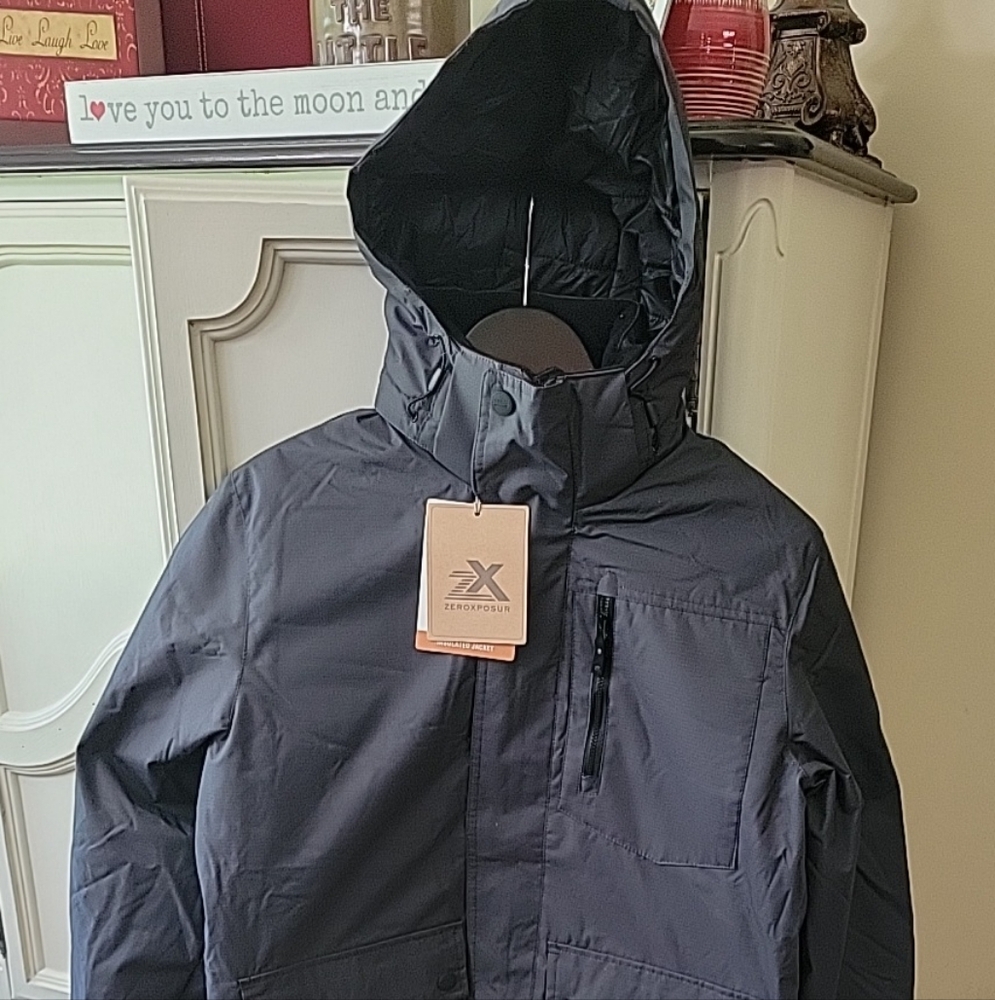 ZEROXPOSUR Insulated Jacket ThermoCloud Men's Small Slare Blue. - Picture 1 of 16